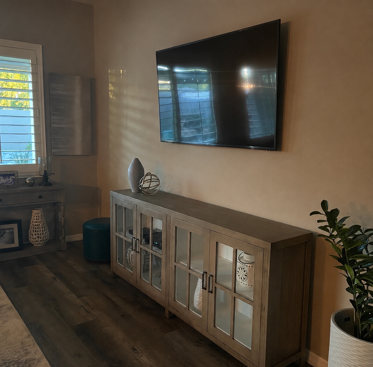 TV installation above Piano