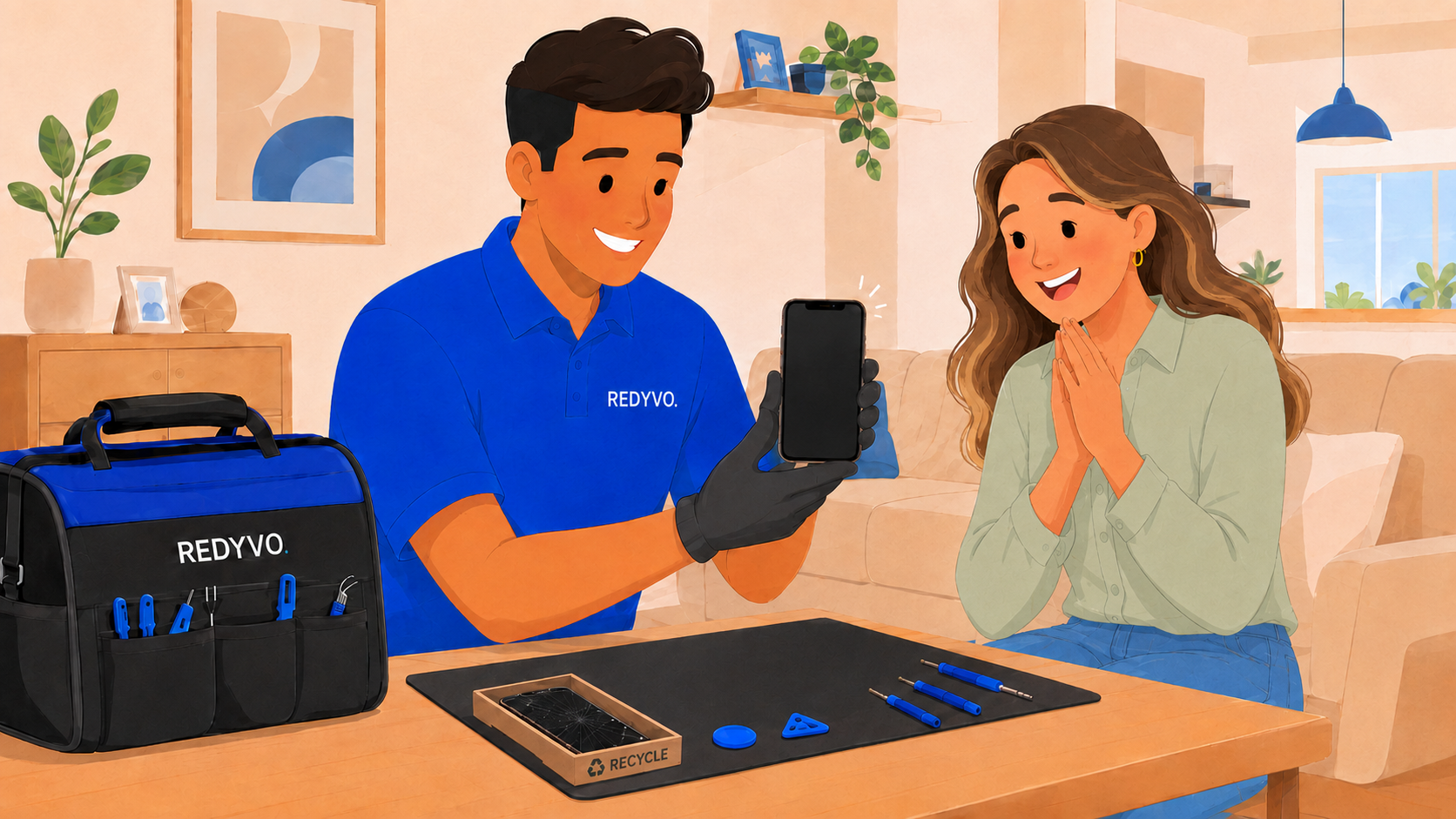 Mobile iPhone screen and battery replacement service in Phoenix