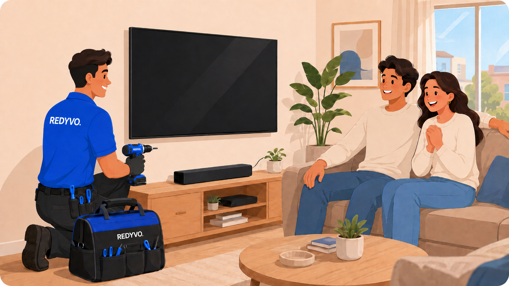 REDYVO professional TV mounting service